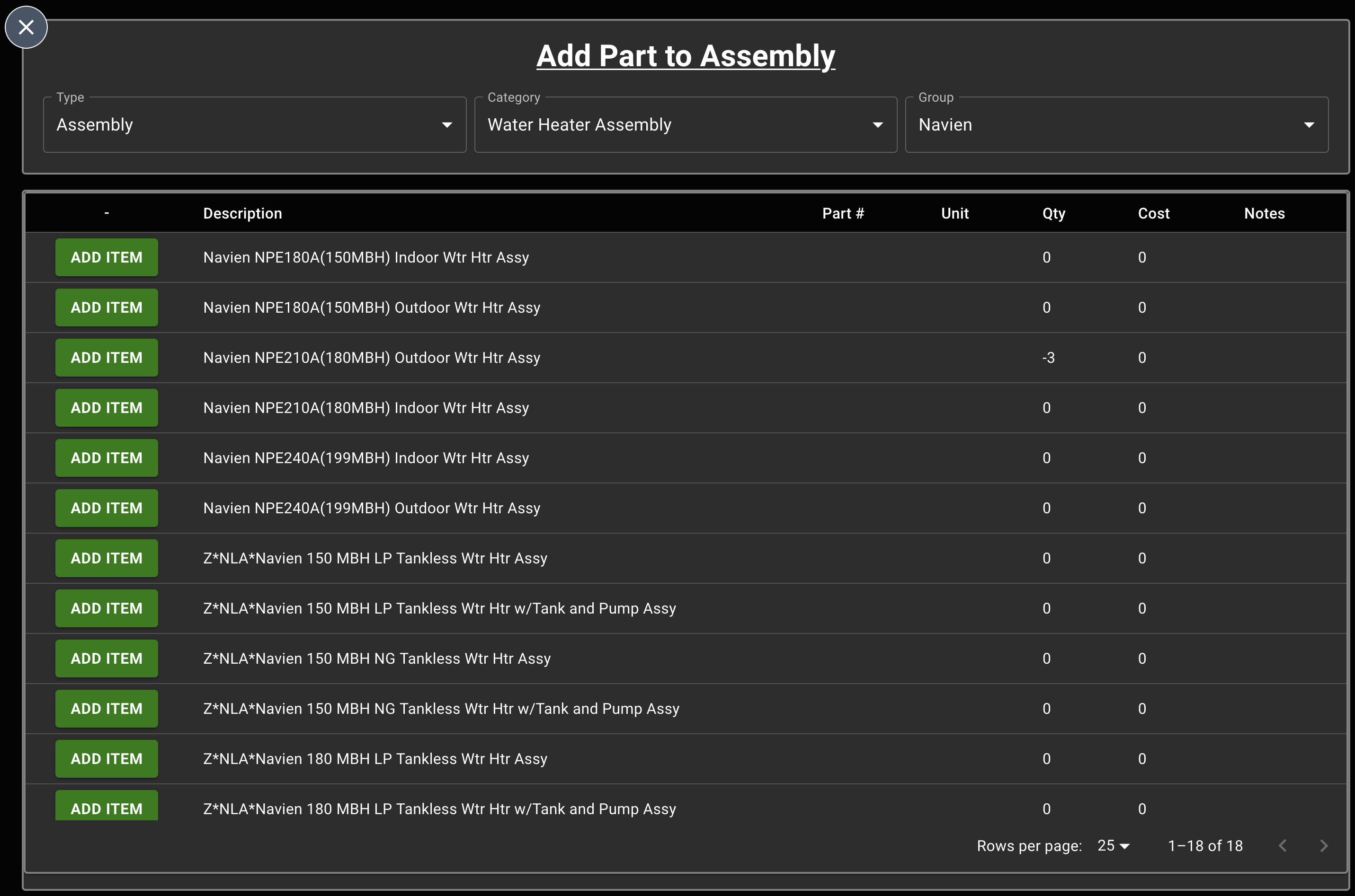 Add Parts to Assemblies